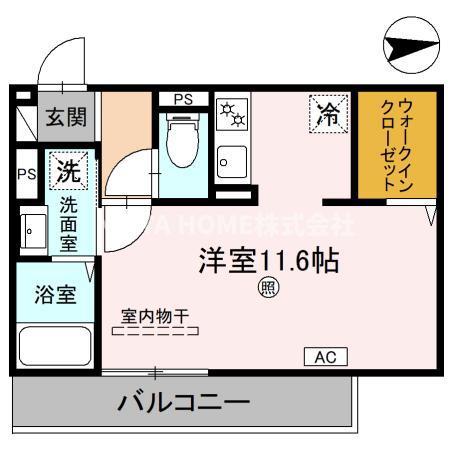 SINCERITE(ワンルーム/2階)の間取り写真
