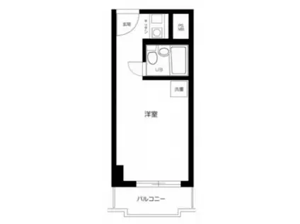 芝ダイヤハイツ(1K/6階)の間取り写真