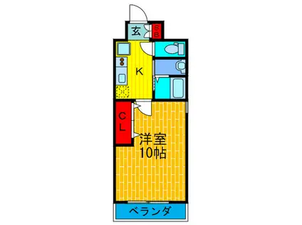 ハイムミスミ(1K/7階)の間取り写真