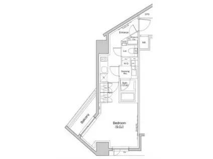 ザ・パークハビオ荏原中延プレイス(1K/6階)の間取り写真