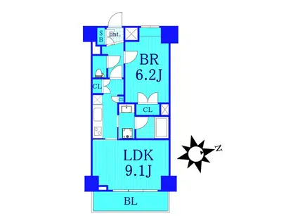 アルカンシエル横浜山下公園(1LDK/5階)の間取り写真
