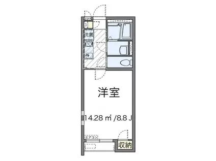 SCHWAN(1K/2階)の間取り写真