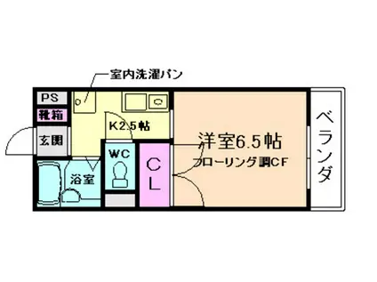 メゾン・エル(1K/1階)の間取り写真