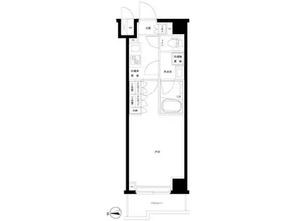 ルーブル五反野(1K/2階)の間取り写真