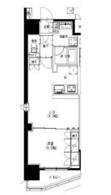 S-RESIDENCE曳舟(1LDK/3階)の間取り写真