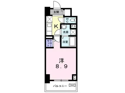 グランシャトル 高崎(1K/3階)の間取り写真