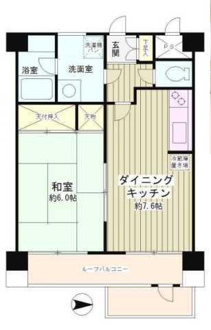 MSフォルム多摩川(1DK/7階)の間取り写真
