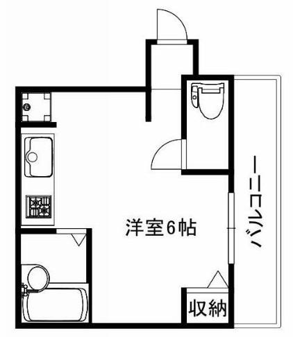 ファレノプシス(ワンルーム/2階)の間取り写真