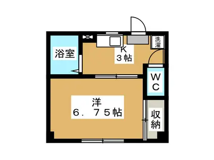 チェリーハイツ(1K/1階)の間取り写真