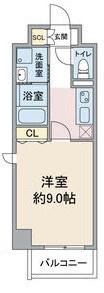 アールグラン瑞穂(1K/2階)の間取り写真