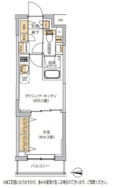 リビオメゾン湯島(1DK/3階)の間取り写真