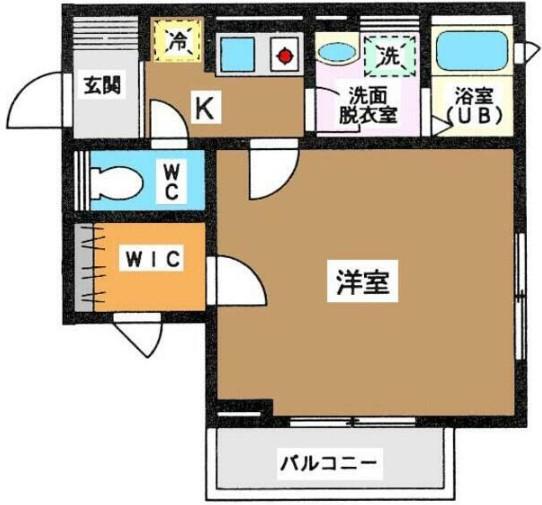メゾンパークス(1K/3階)の間取り写真
