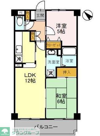 プランタン朝霞台(2LDK/2階)の間取り写真