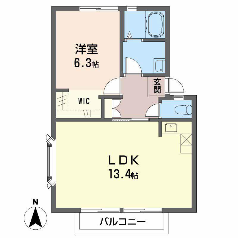 アトレ堀川A(1LDK/1階)の間取り写真