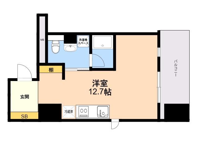 LIFE GRANDE HAKATA(ワンルーム/9階)の間取り写真