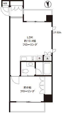 イースト秋葉原(1LDK/12階)の間取り写真