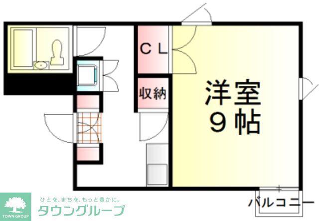 ベルアベニュー志木(1K/2階)の間取り写真