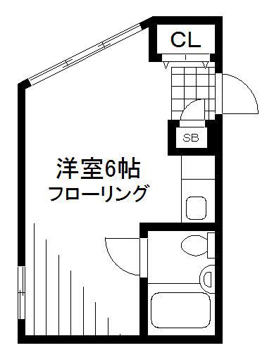 ローレルハイツ(ワンルーム/1階)の間取り写真