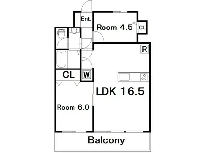 トーカンキャスティール五島町(2LDK/5階)の間取り写真