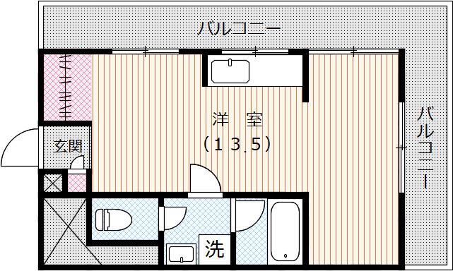春日タウンホーム(ワンルーム/8階)の間取り写真