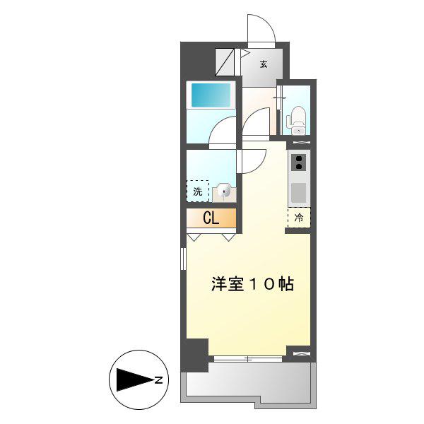 レジデンス SUN.K(ワンルーム/5階)の間取り写真