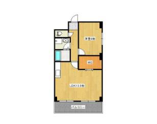 グレーシル鷹取(1LDK/3階)の間取り写真