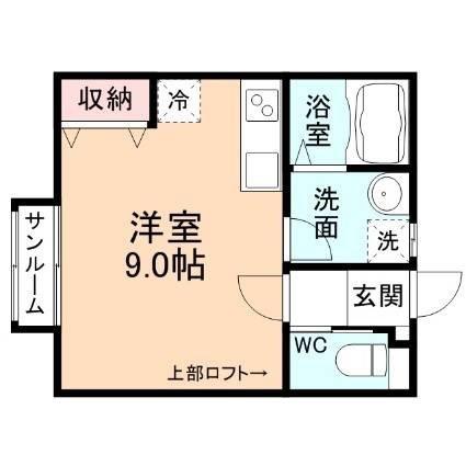 SHINE SQUARE(ワンルーム/2階)の間取り写真