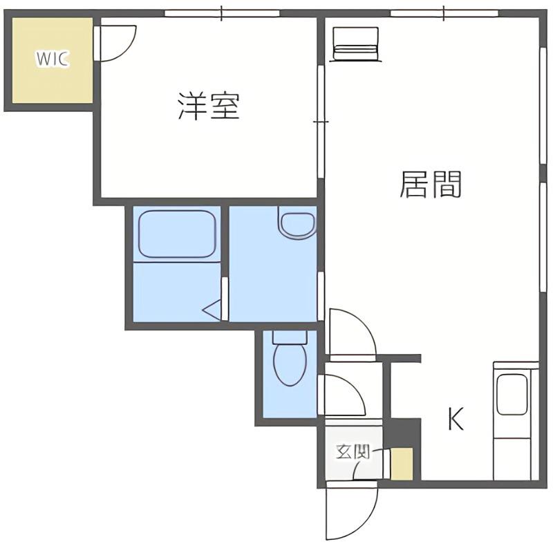 サンシャイン平岸(1LDK/2階)の間取り写真