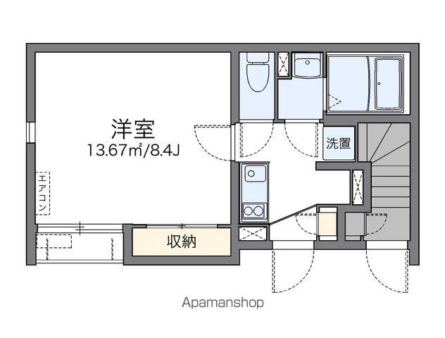 レオネクストシャルム唐沢(1K/1階)の間取り写真