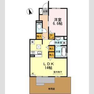 シャンベルタン(2LDK/1階)の間取り写真