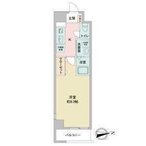 KDXレジデンス今池(1K/6階)の間取り写真