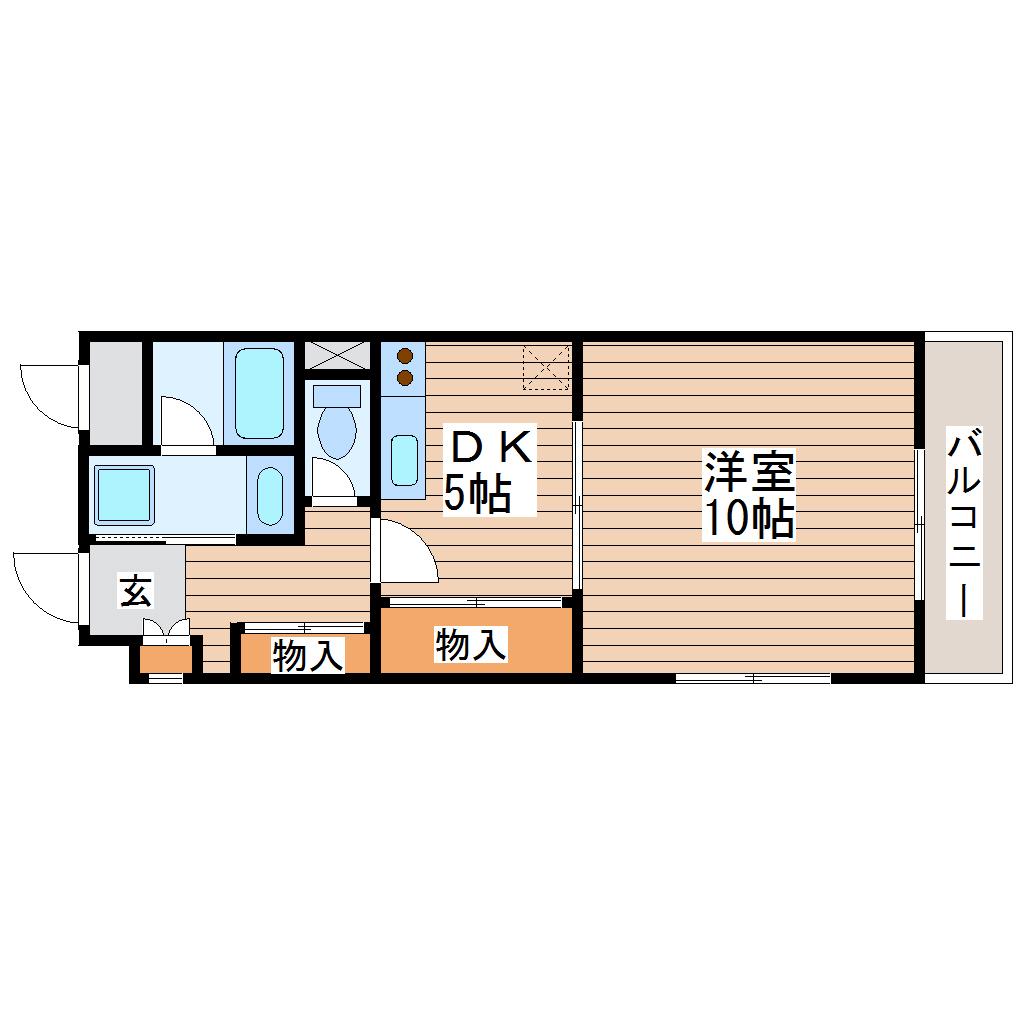 トロワフレール(1DK/1階)の間取り写真