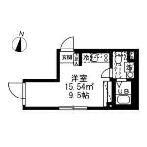 SOLASIARESIDENCE西日暮里(ワンルーム/1階)の間取り写真