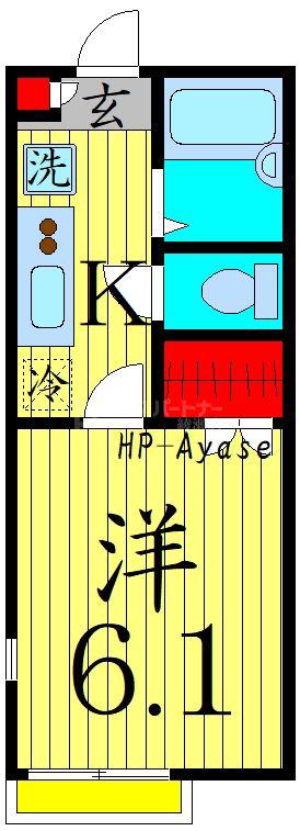 SEASON HOUSE(1K/1階)の間取り写真