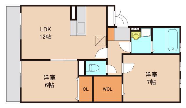 RIVIERE(2LDK/3階)の間取り写真