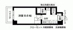 シャントール二条(1K/4階)の間取り写真