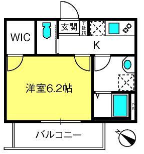 CASSOLO北越谷II(1K/3階)の間取り写真