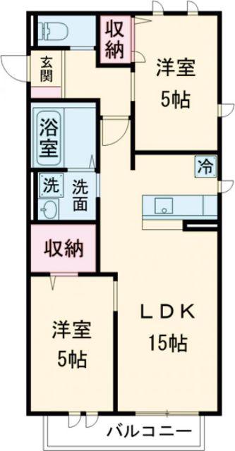 ハイムメゾン平野郷(2LDK/2階)の間取り写真