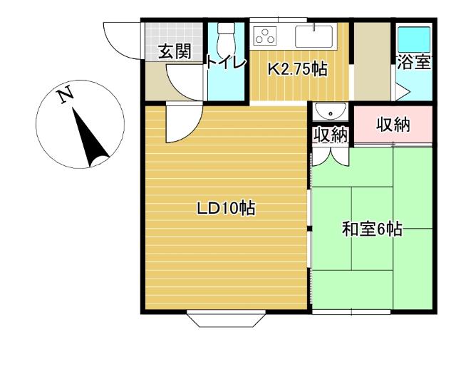 ドリームパート1(1LDK/1階)の間取り写真