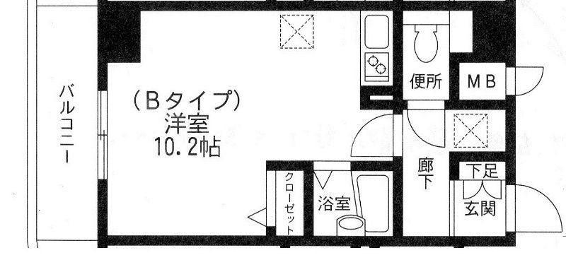 三和第一ビル(ワンルーム/11階)の間取り写真