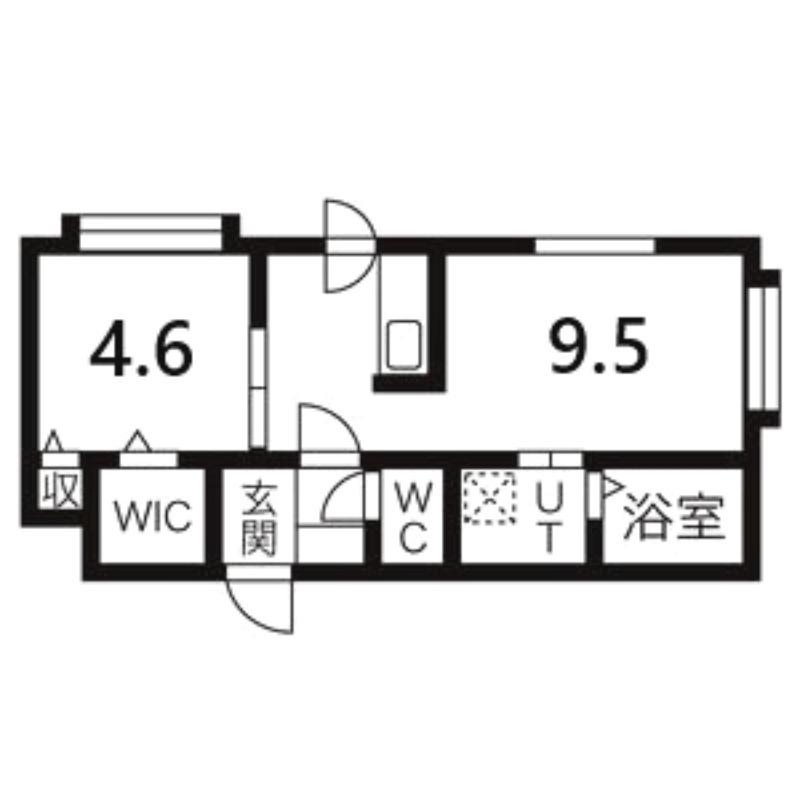 FERIO発寒南(1LDK/1階)の間取り写真