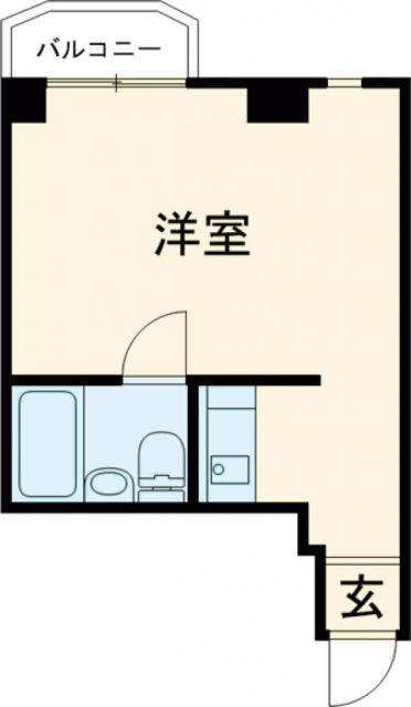 ナイン瑞ケ丘(ワンルーム/3階)の間取り写真