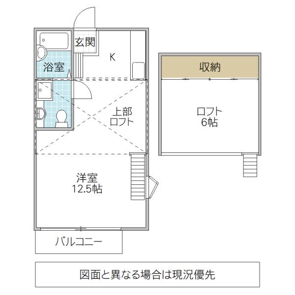 ファイブウッドB(ワンルーム/2階)の間取り写真