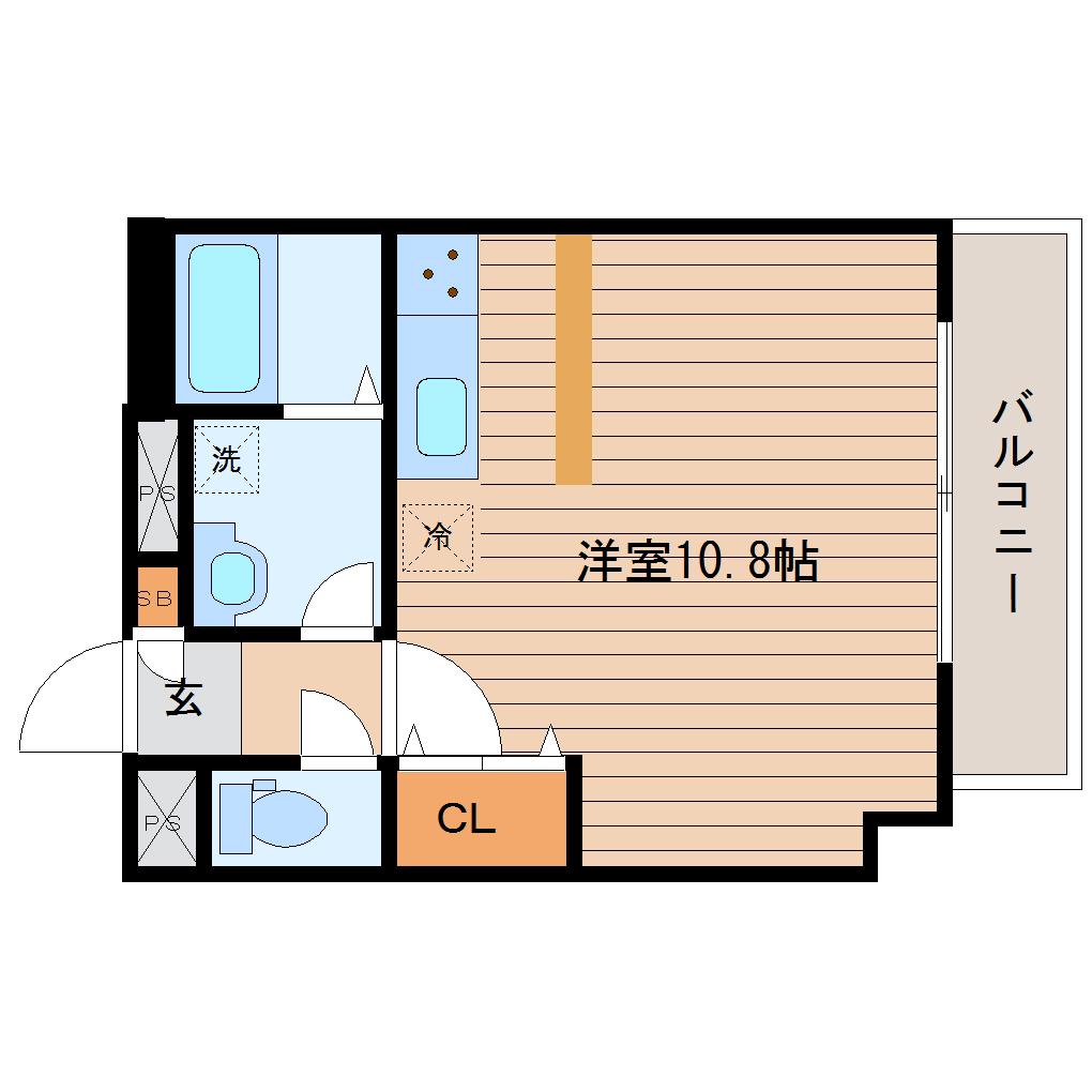 フォンテーヌ守口(ワンルーム/6階)の間取り写真
