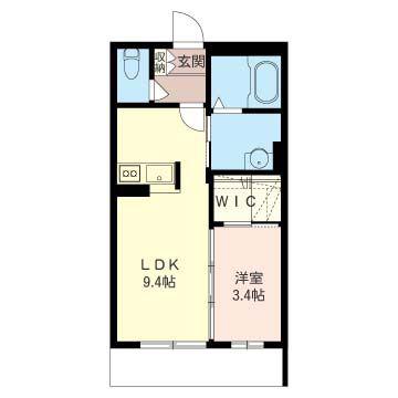 フェリース(1LDK/1階)の間取り写真