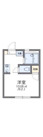 レオパレスR&S(ワンルーム/1階)の間取り写真
