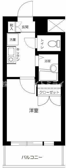 ヴェルト目黒西(1K/6階)の間取り写真