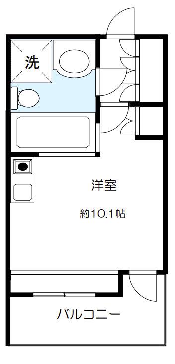 ジョイテル初台(ワンルーム/4階)の間取り写真