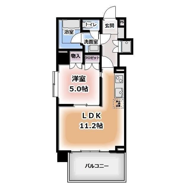 タウンコート人宿町(1LDK/7階)の間取り写真