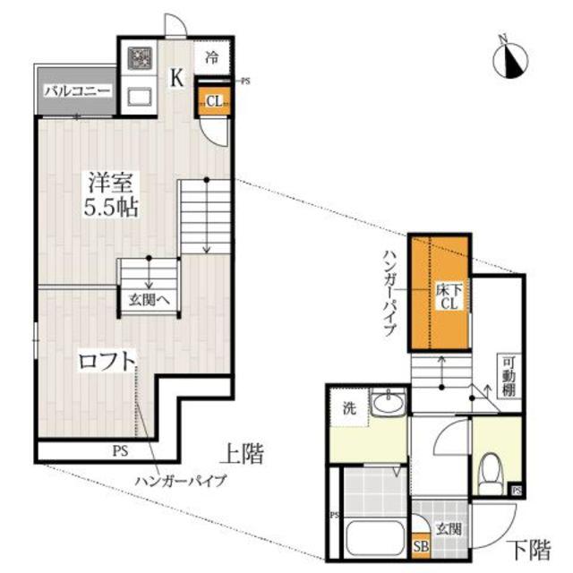 CB大橋東シエラ(1K/2階)の間取り写真